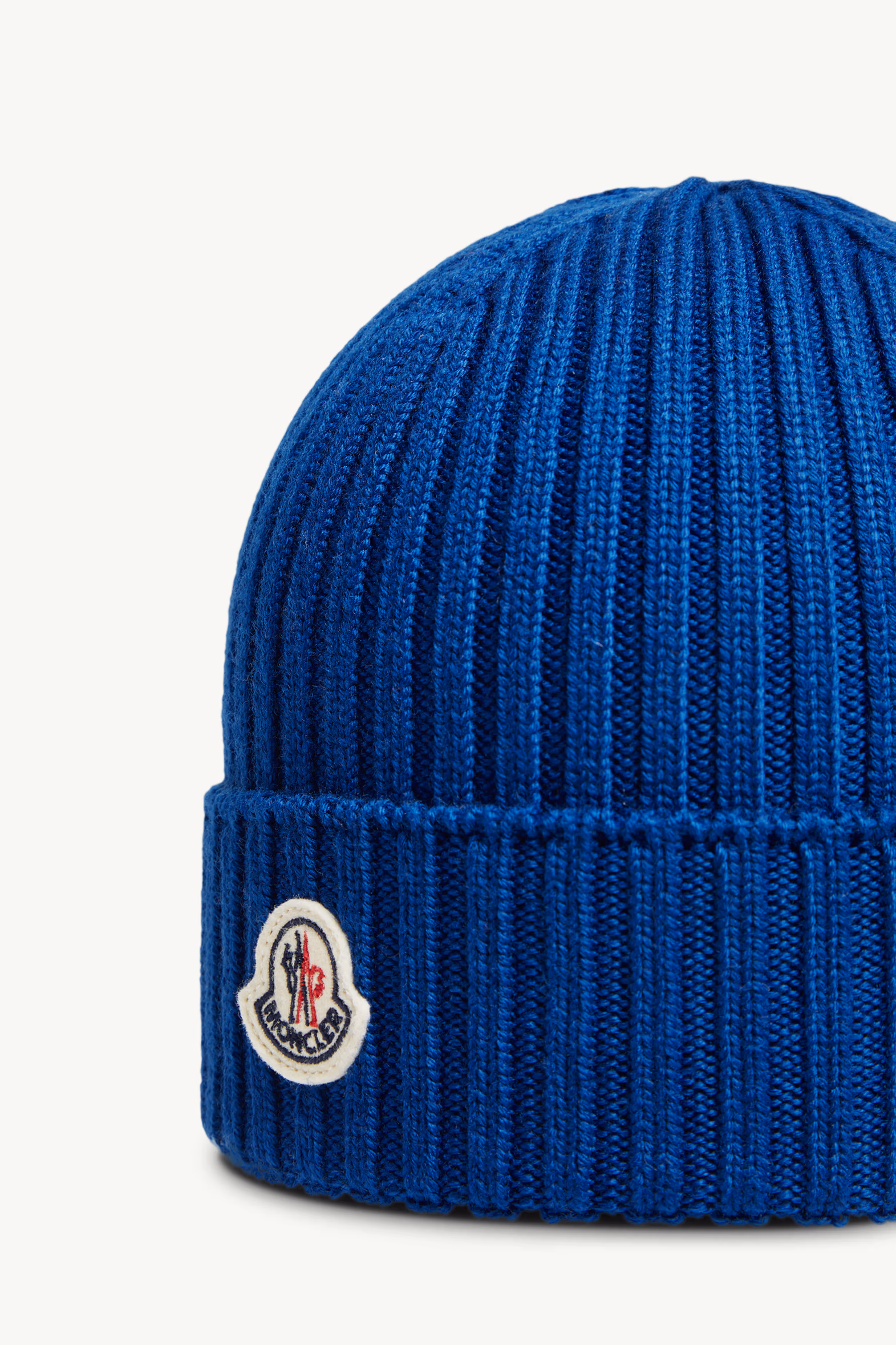 Wool Beanie Boy Electric Blue Moncler 3